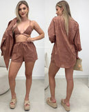 Conjunto 3 Peças Daiana Marrom 123969